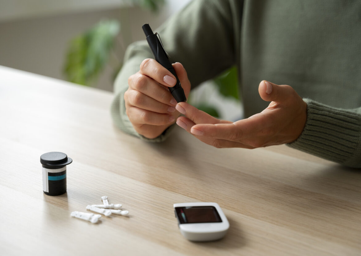 medidor de glucosa digital